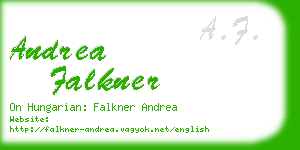 andrea falkner business card